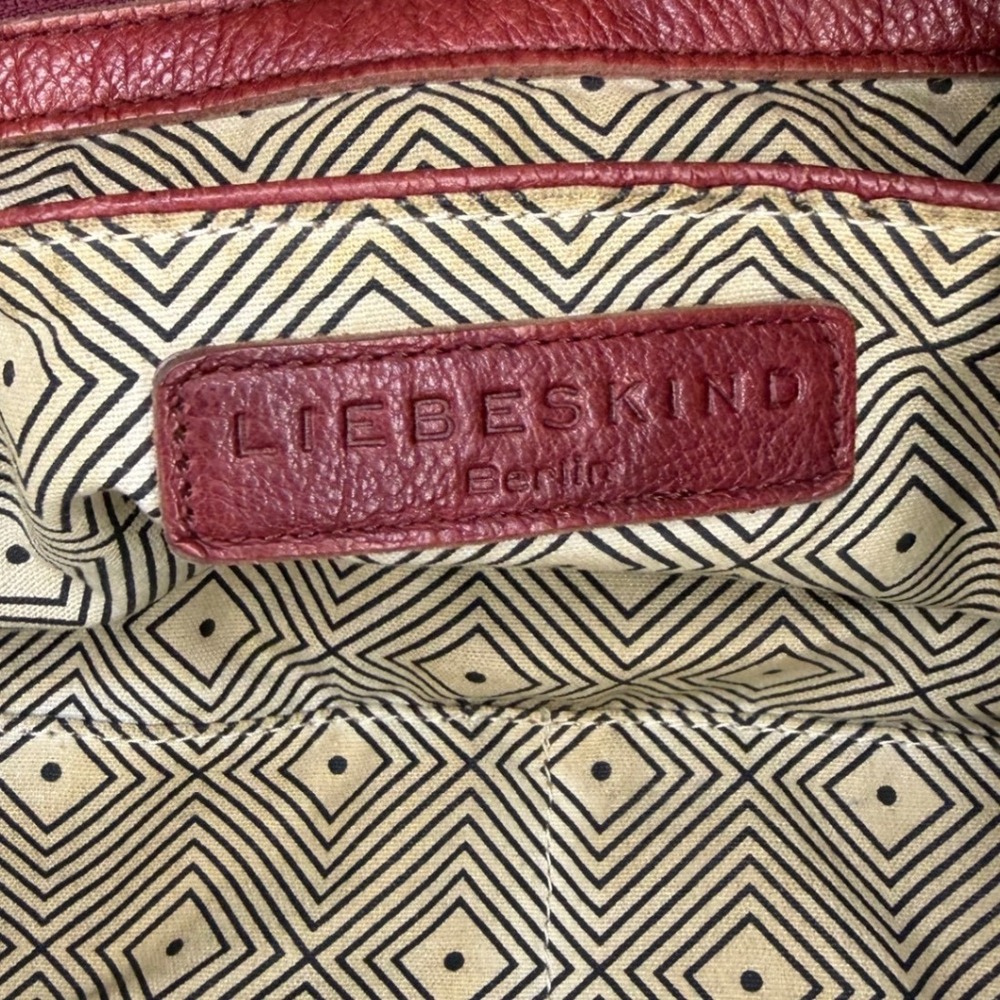 Liebeskind Berlin Large Cognac Leather Hobo Shoulder Bag Quilted Slouchy Boho - Picture 8 of 11